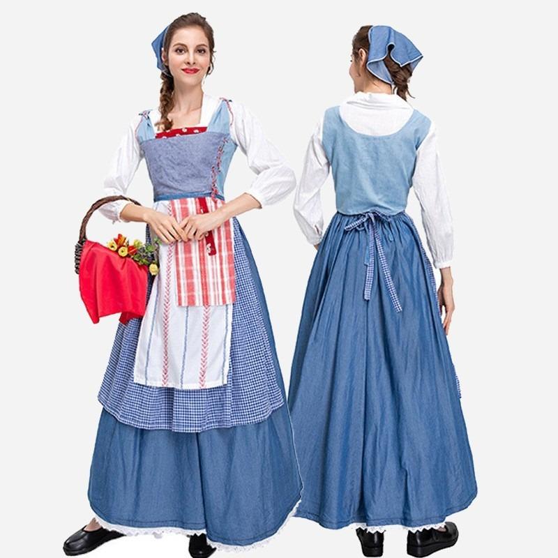 Farm Manor Maid Sells Match Dresses Artistic Parent-Child Clothing Performance Drama Performance Clothing