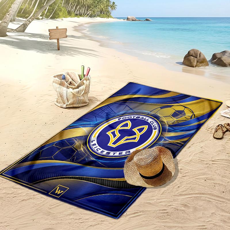 Leicester City Football Print Beach Towel, Large Soft Quick Dry Towel for Beach Camping Swimming
