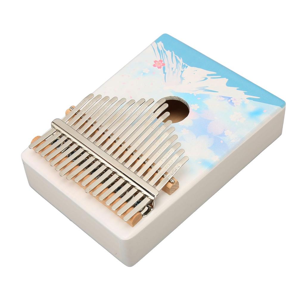 Shanrya Kalimba Thumb Piano 17 Keys Alloy Steel Bar Stress Relief Family Easy Operation