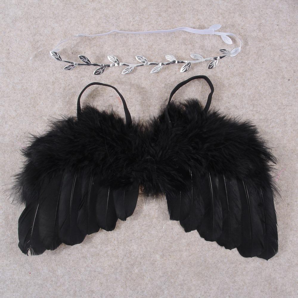 New European and American handmade flower headband and angel feather wings baby photography props baby fashion suit