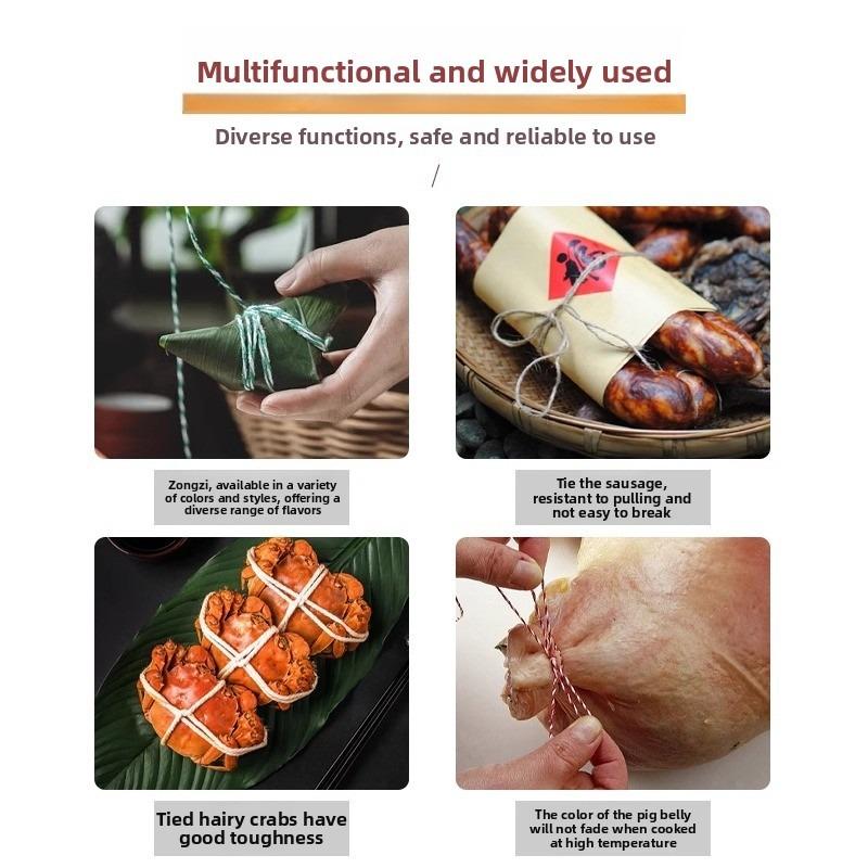 Packaged with Bamboo Leaves, Food-grade Pure Cotton String Used To Tie Crabs, Cured Pork, and Sausages.