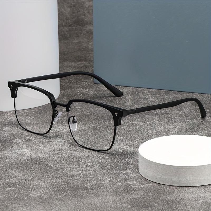 Y2K Preppy Style Fashion Browline Eyeglasses Uncharged Pochromic PC Lens for Men Women Fishing Driving Camping Holiday