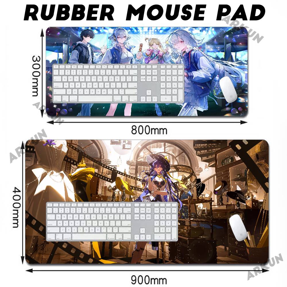 Fashion Hot Gaming Wuthering Waves Large Anime Girl Gaming Mouse Pad Xxl 900x400 Gamer Computer Table Mat