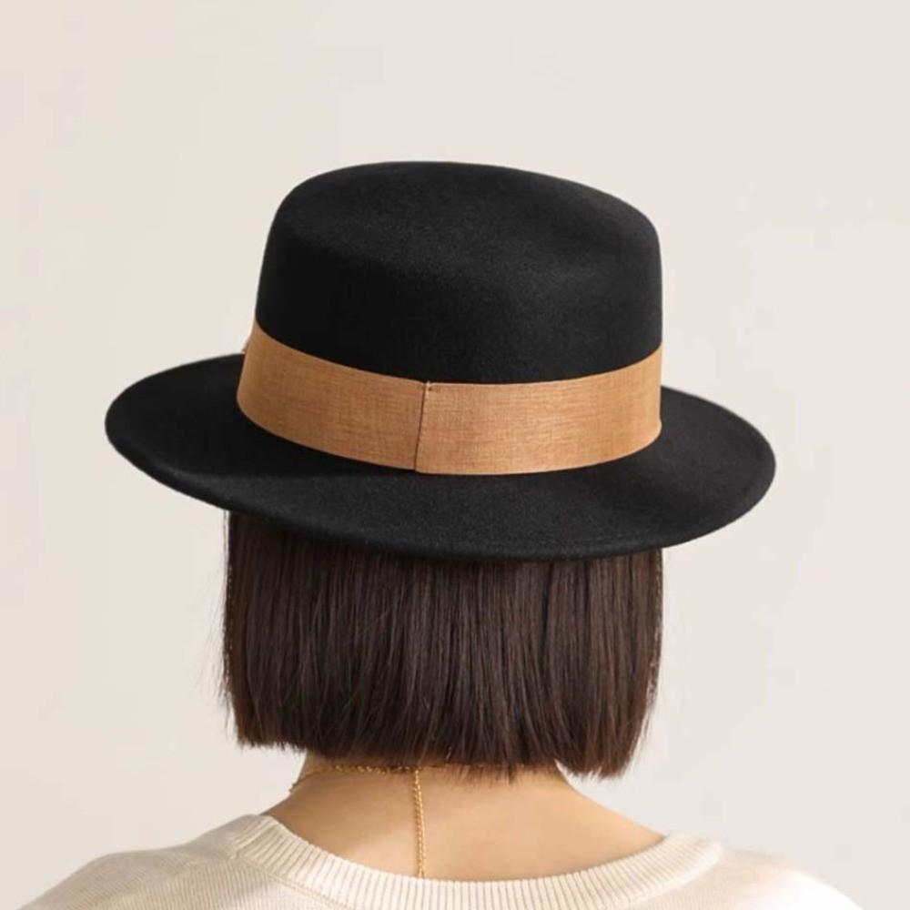 Versatile British Top Hat Vintage Looking Woolen Formal Hat Live Show Woolen Jazz Cap  Fashion Show