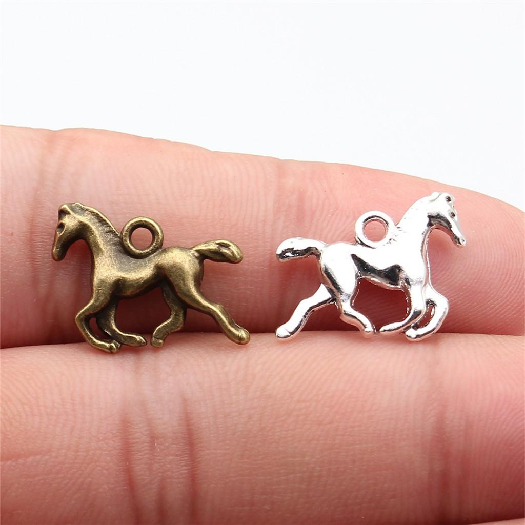 Cavallo Pegaso Creatura Mitica Ciondolo Bronzo Antico Lega di Zinco Materiali per Gioielli Pendenti per Collane