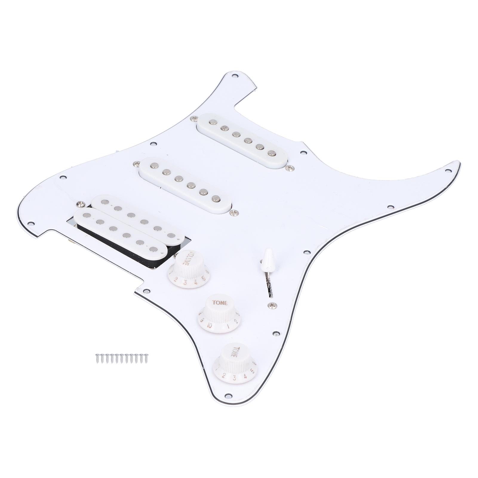 Electronic Guitar Pickguard 11‑Hole SSH Scratch Plate Backplate with Screws Pickup Kits