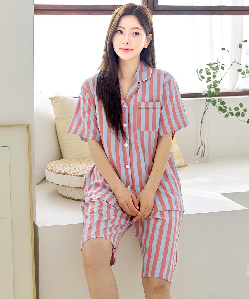 Pingkoko 2115 Skyble Short Sleeve Women'S Pajama Set