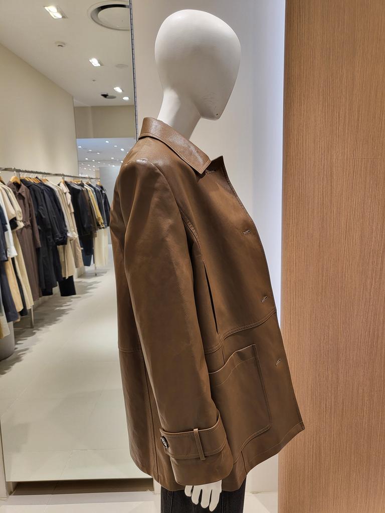Basic Faux Leather Midi Jacket NJL5WM903