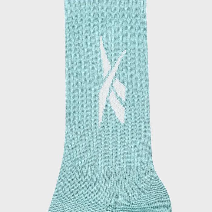 Tonal Vector Middle Crew Socks - Grayish Blue
