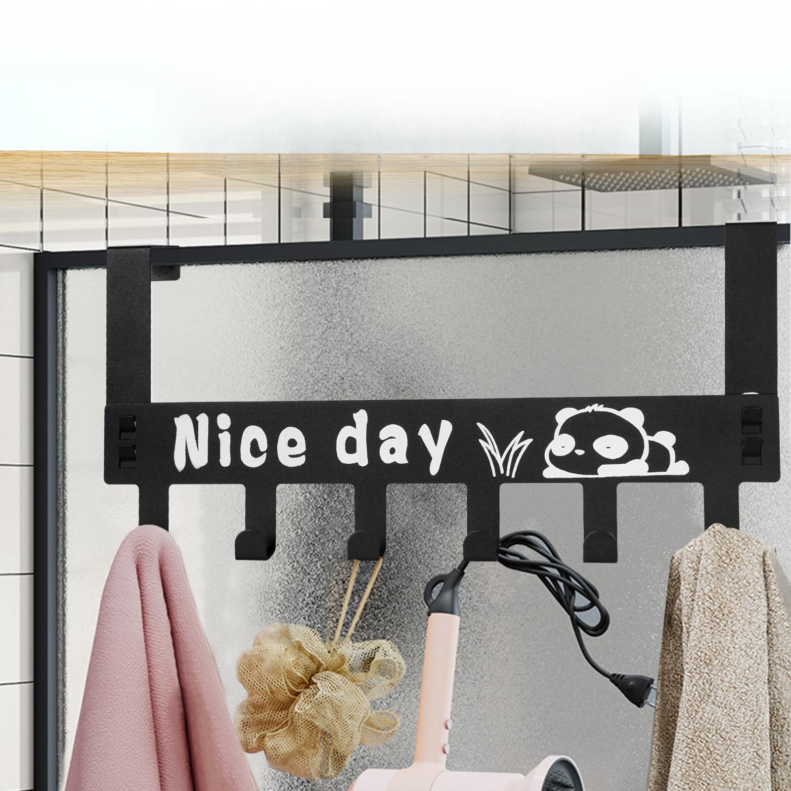 

Креативные дверные крючки для одежды, крючок для пальто, мультяшная настенная вешалка для одежды, съемные дверные крючки без гвоздей, не оставляющие следов 1PCS чёрный