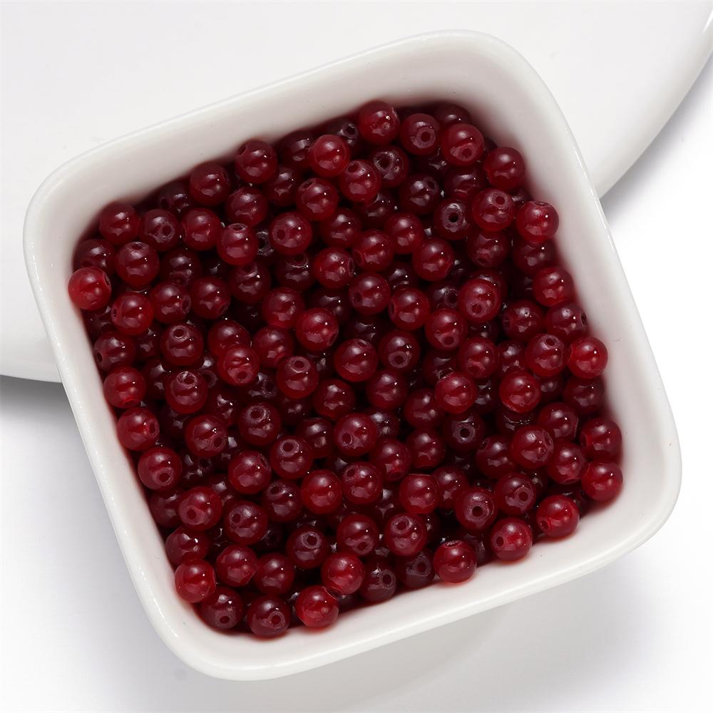 50-200pcs 4mm Imitation Jade Round Glass Beads Bracelets Loose Beads Jewelry Accessories For DIY Necklace Anklet Jewelry Making