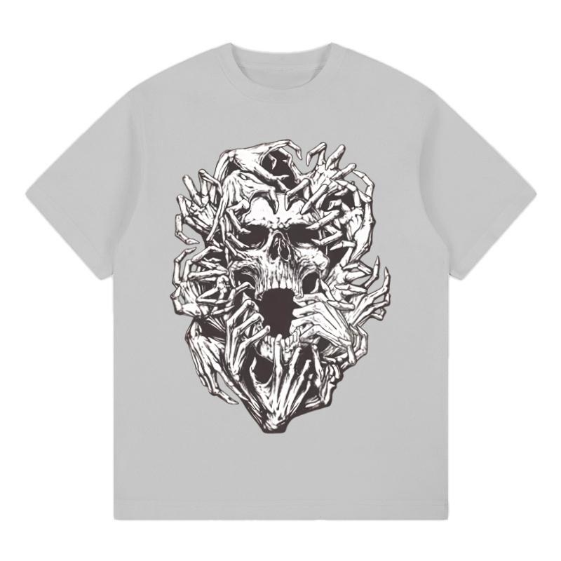 Y2k Crew Neck Pure Cotton TShirt Trendy Loose Short Sleeve Top Comfortable Fashion High Street Cool Stylish Tees for Men Women