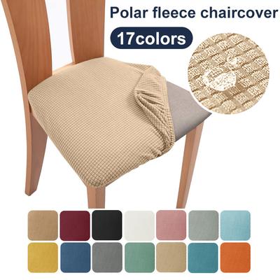 Housse de Chaise Imperméable Polaire Stretch Coussin Housse de Chaise de Salle à Manger Facile à Installer Protecteur de Meuble 1 Pièce Décoration de Maison