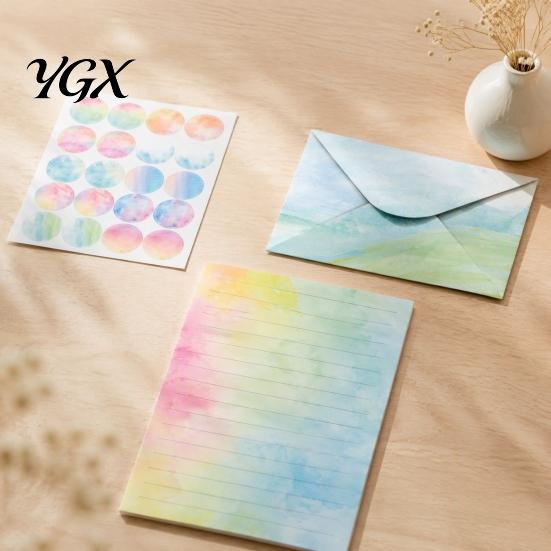Stationery Writing Paper Set Watercolor Letterhead Set, Envelopes Letter And Stickers Artistic Supplies Kit, Handwritten Correspondence Birthday