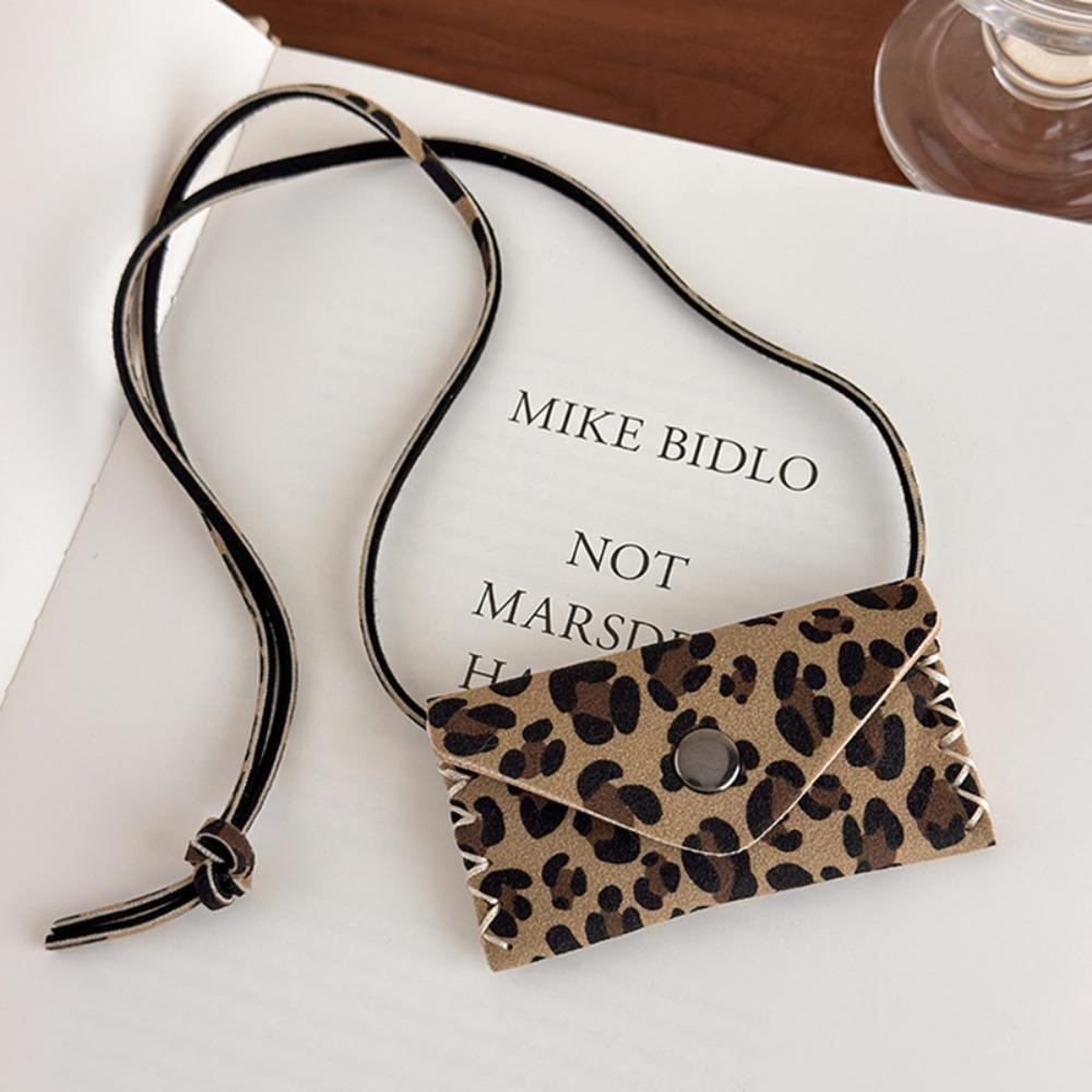 Adjustable Sweater Chain Leopard Print Collarbone Chain New Women Necklace