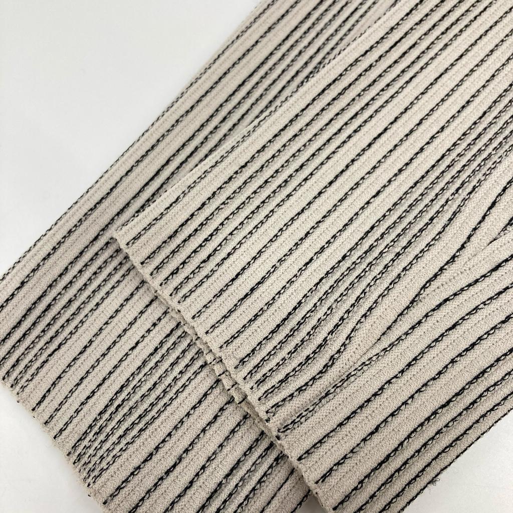 Giorgio Armani 6HAG09 AM30Z Beige Stripe 1B Collarless Knit Jacket Jacket 48 beigeUsed