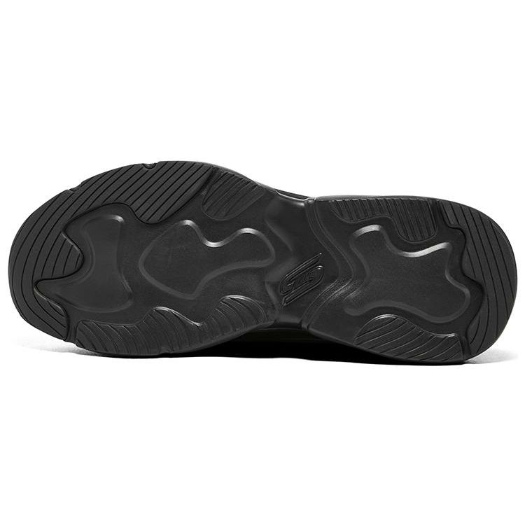 Skechers DLites Mesh Trendy Comfortable Versatile Shock Absorbing Breathable Impact Resistant Low Top Dad Shoes Men Sneakers Black 118323-BBK