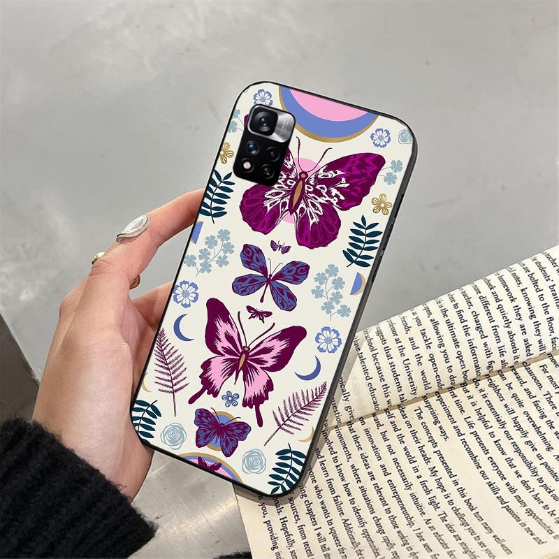 Flower Leaf Art Painting Phone Case For Xiaomi Redmi note 13 12 Pro 11S 11 10 Pro 10S 12S Redmi 13 10 13C