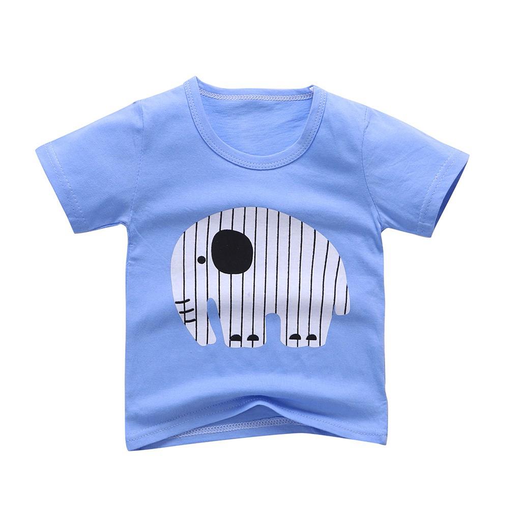 Toddler Baby Boys Girls Short Sleeve Cartoon T-Shirt+Shorts Outfits Set 0-3Y