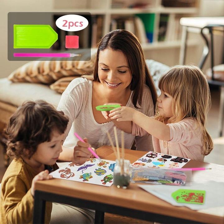 Haft Diamentowy Dla Dzieci Naklejki Mozaika 33Szt