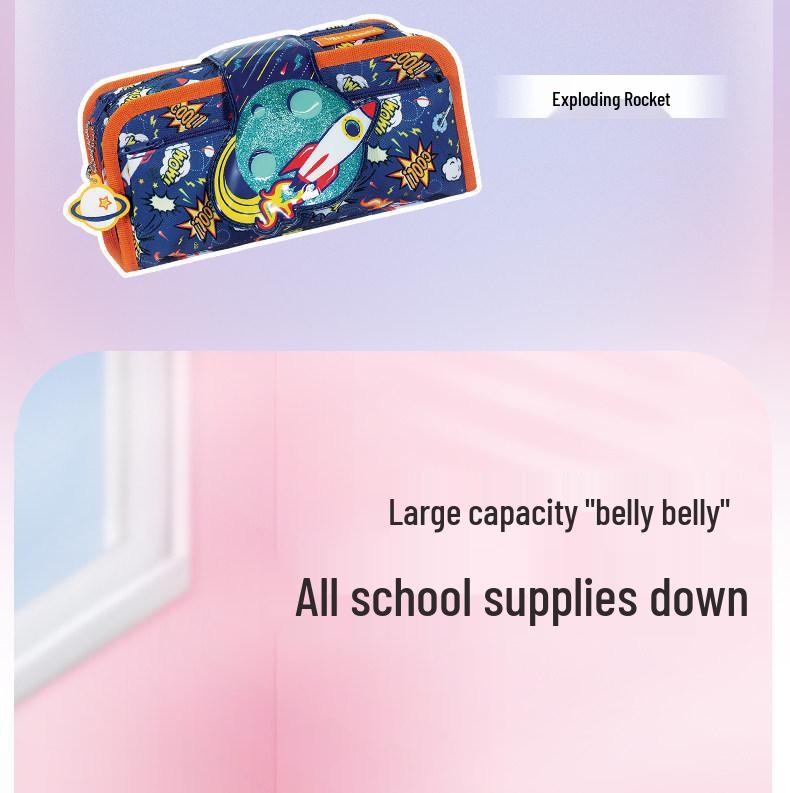 Two-in-One Kids Pencil Case with Large Capacity for Boys and Girls - School Stationery Box and Gift