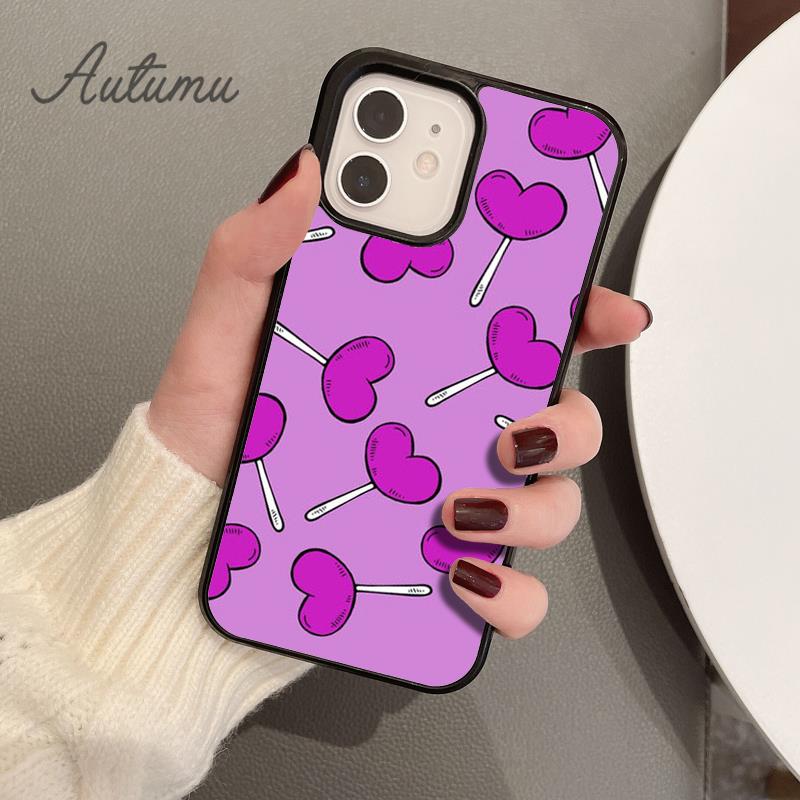 Lollipop Phone Case for iPhone 11 12 13 14 Pro Max Mini X XR XS SE 2020 5 6S 7 8 Plus Samsung Galaxy S21 S22 Cover Shell