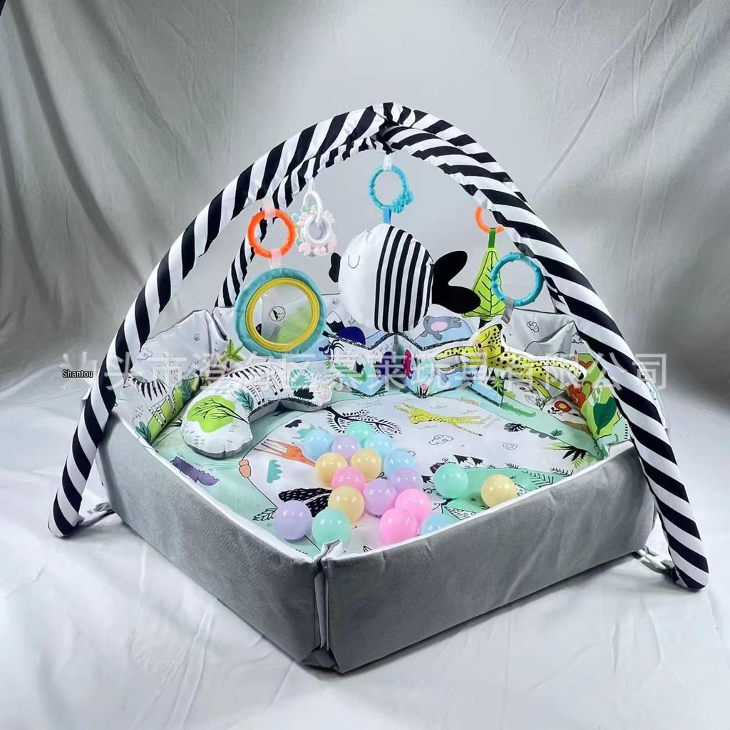 Sechseckiges Baby-Laufgitter mit Ozeanballbecken und Krabbelmatte für 0-36 Monate