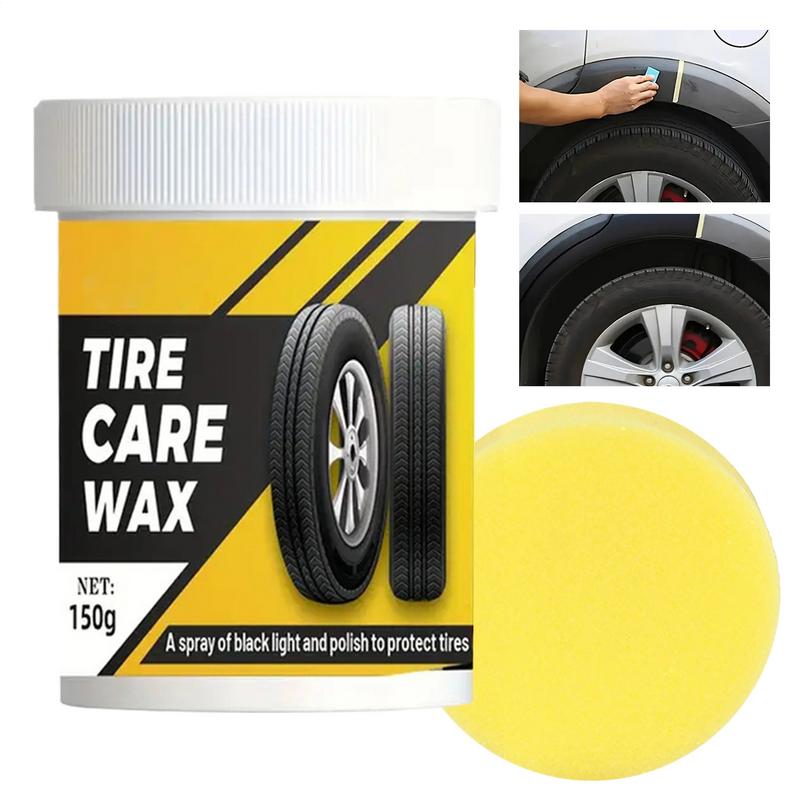 

Car Tire Shine Car Tire Black Brightener Wax 150g Polishing Paste Cleaning Blackening Coating With Sponge Applicator For United States