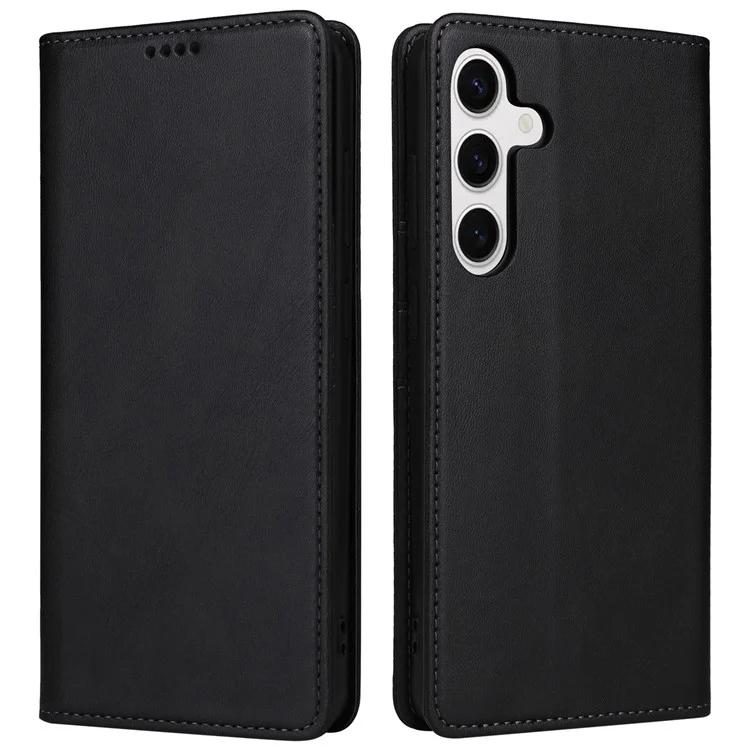 

For Samsung Galaxy S24+ Case RFID Blocking PU Leather Flip Phone Cover - Black