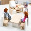 Dollhouses Decoration Living Room Bedroom Scene Miniature Furniture Model Set for Kids Pretend Play Interaction Toy