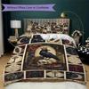 Crow Pattern Bedding uilt Set uilt Cover Pillowcase Home Decoration Birthday Gift (1 * duvet cover + 2 * pillowcase  without core)48