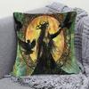1pc Double Side Short Plush Decor Pillow Case Mystical Lilith Art Print Witchy Artwork Fashion Pillowcase Suitable for Sofa, Living Room Bedroom Offic