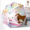 Sugarbunnies,Cute Automatic Folding Umbrella Simple 8 Rib Design, Bright Cartoon Pattern, Durable Iron Frame, Suitable For Travel, Outdoor,