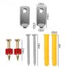 20/2Set Wall Mount Picture Frames Hooks with Screws Stainless Steel Photo Mirror Hanging Hanger Bag Clothes Holder J-Shaped Hook