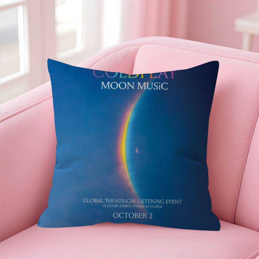 

Band CColdplay Moon Music Maple Design Cushion Cover Happy Autumn Harvest decor Holiday Decorati Pillow Cover 30x30 cm