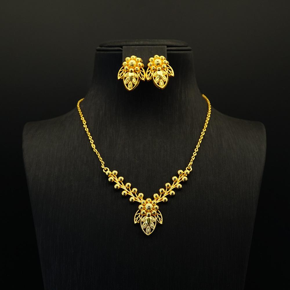 Akcesoria Styl Kolczyki Naszyjnik Zestaw Damski Mosiądz Pozłacany Zestaw Naszyjnik Kolczyki Biżuteria Modowa