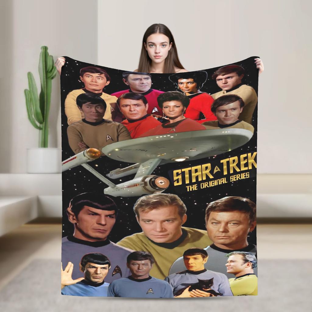 Stars Treks Groups Super Warm Blankets Starfleet Movie Travel Plush Throw Blanket Couch Chair Flannel Bedspread Sofa Bed Cover