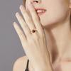 Marienkäfer Ring zum Öffnen Buntes Drip-Glasur Kunstwerk auf Kupfer Leichter Schmuck für Damen Modeaccessoires