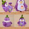 Plush Eggplant Penguin Toy For Kids Girls Gift Soft Stuffed Animal Childrens Decor