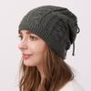 Fashion Women Stretchy Knitted Skullies Beanies Hat Solid Snood Scarf Warm Beanie For Womem Autumn Winter Female Beanie Cap
