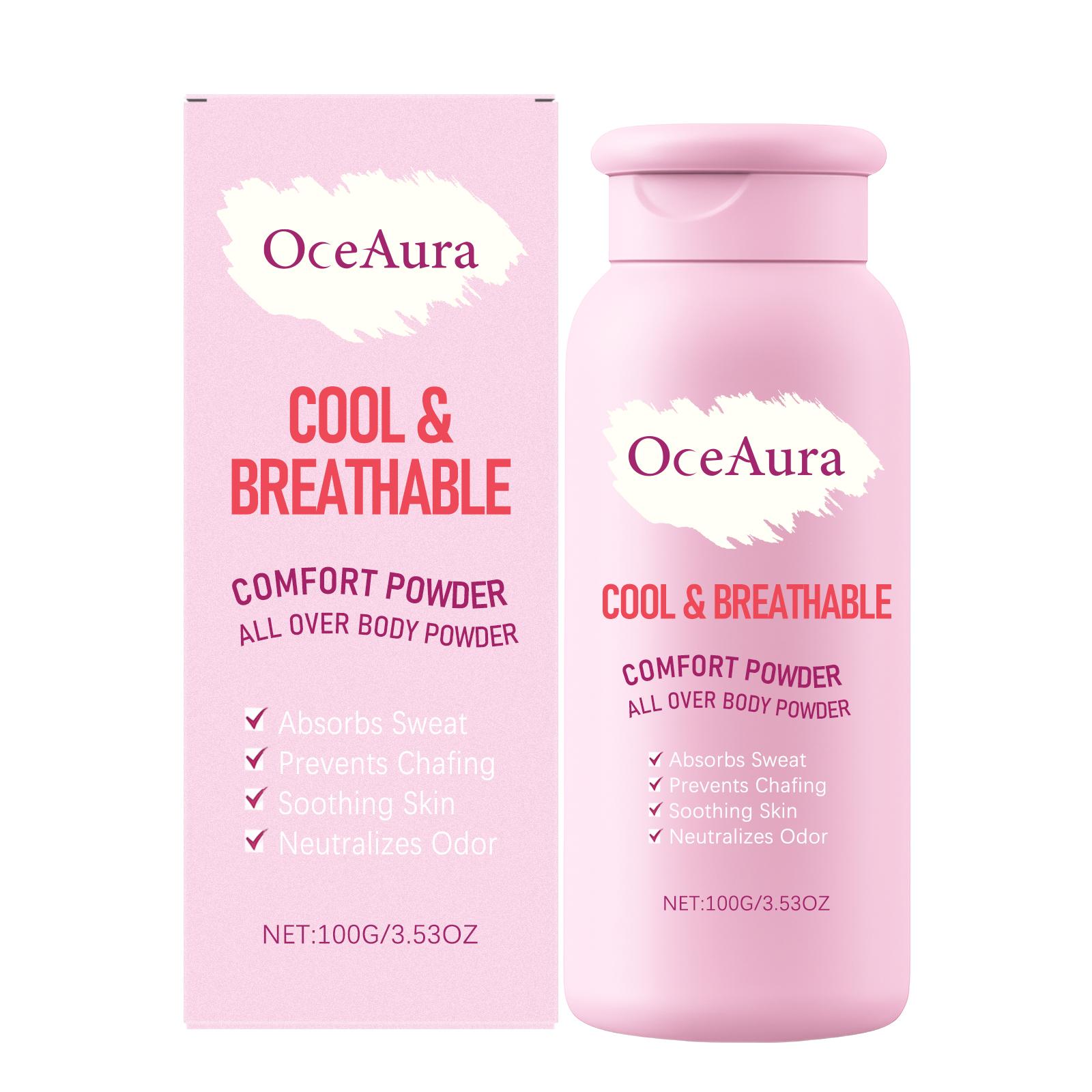 OceAura Dry Body Powder – High-Capacity Body Powder for Dry Skin, Family Use, Cooling, Non-Sticky