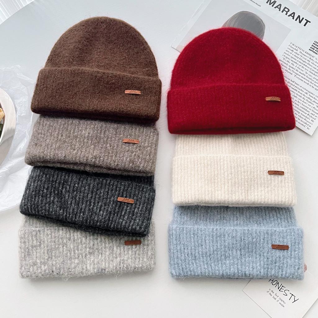 Solid Color Knitted Beanies Hat Winter Warm Women Wool Hat Multicolor Skullies Caps Soft Elastic Cap Sport Bonnet Gorro