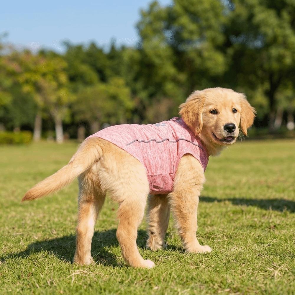 Thin Breathable Dog Reflective Vest Reflective Strips Soft Dog Cooling Vest Sleeveless Pet T-Shirt Photography