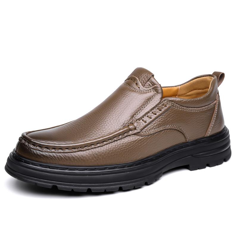 Autumn Winter Business Leather Shoes for Men Solid Color Keep Warm Casual Shoe Male Fashion Antiskid Designer Dress Shoes Man