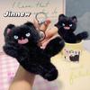 Angry Jinnew Creative Toothed Cat With Magnetic Attraction Keychain Bag Earphone
