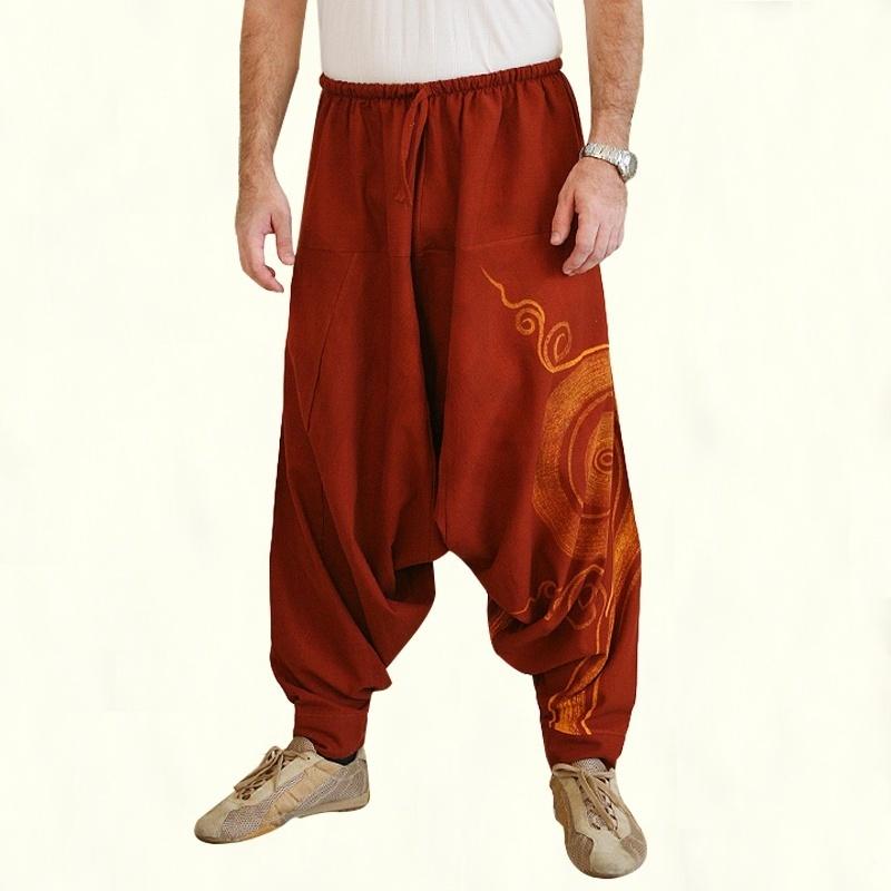 Nuovi pantaloni taglie forti Pantaloni Harem moda uomo Pantaloni estivi larghi Aladdin Hippie Yoga Taglie forti