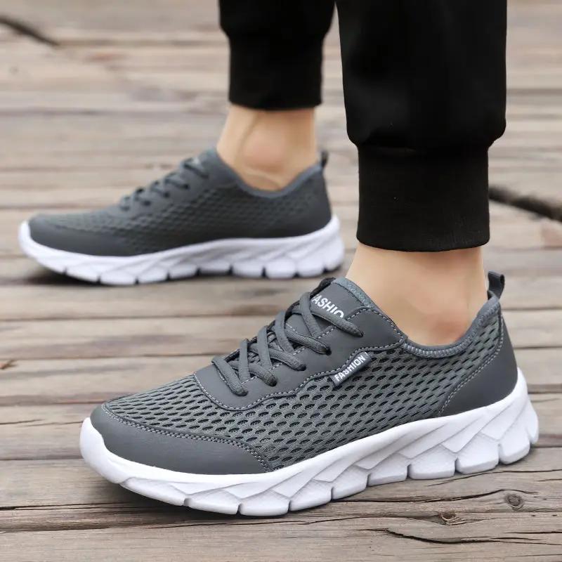 Fashion Running Male Sports Shoes Mesh Upper Low-Top Outdoor Cheap Liquidation Size 9 All Brands Breathable Korean Men's Casual Sneakers