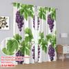 2pcs,2D plane printing Print Curtains Vineyard Bounty Versatile 100% Polyester (without rod) Art Deco Festive Perfect for Living