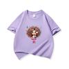 Kids Cotton T Shirt Flower And Butterfly Hair Girl Print Crew Neck Short Sleeve Tee Casual Boys Girls Summer Tops