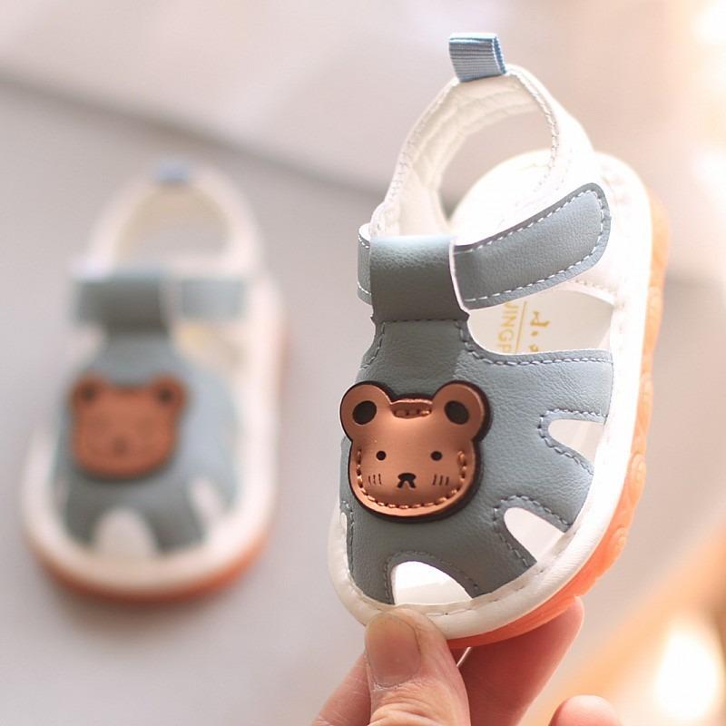 

Summer sandals for baby boys and girls, children s shoes for infants, soft-sole squeaky shoes with gelatin rubber soles for toddlers. 16 синий